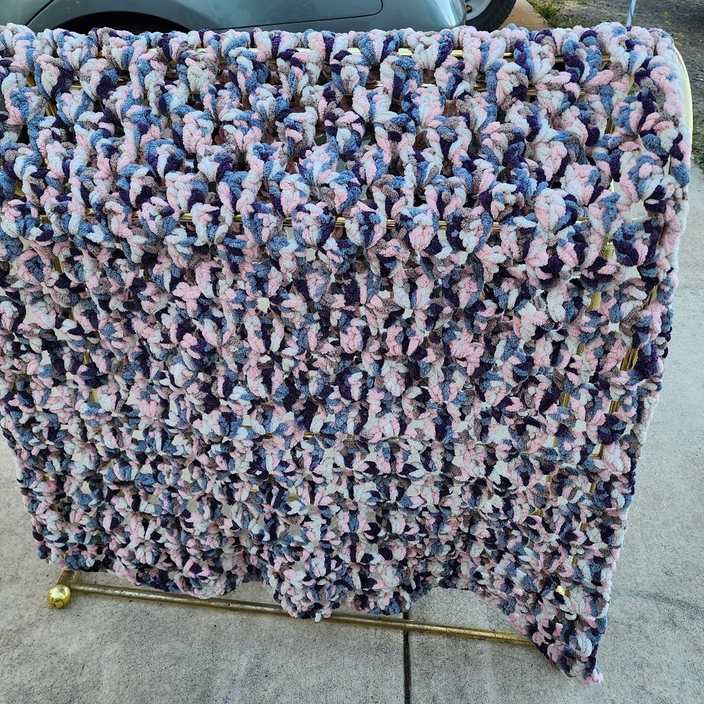 Multicolor Crochet Throw Blanket